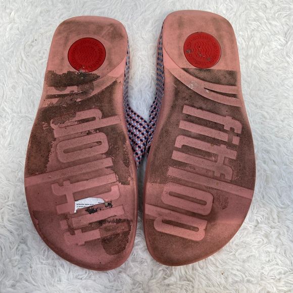 FitFlop Surfa Slip on Toe-Post Sandals in Pink Women's sz 8 Thong - Picture 6 of 6